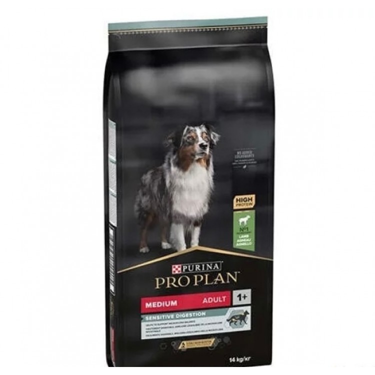 Pro Plan Sensitive Digestion Kuzulu ve Pirinçli Orta Irk Yetişkin Köpek Maması 14kg