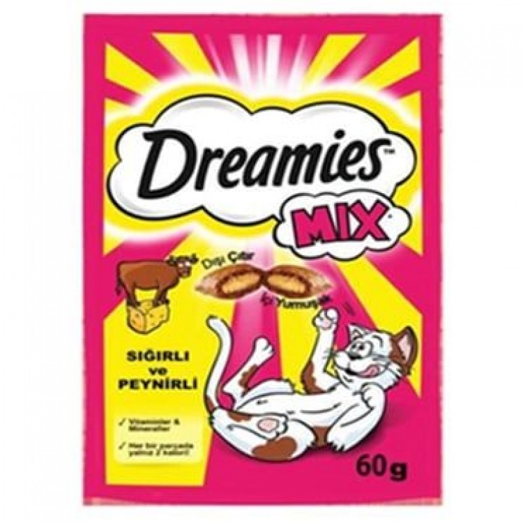 Dreamies Biftek ve Peynirli Mix Kedi Ödül Maması 60 gr