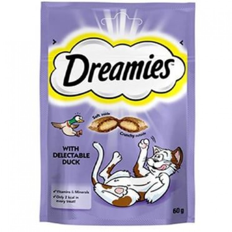 Dreamies İçi Dolgulu Ördekli Kıtır Kedi Ödül Maması 60gr