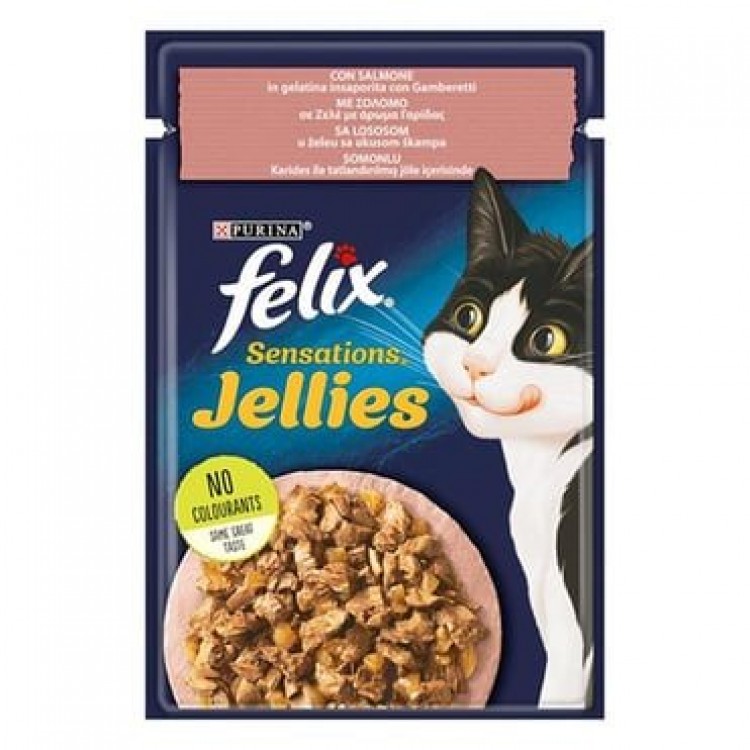 Felix Sensations Taze Jöle İçerisinde Karides ve Somonlu Yetişkin 85GR