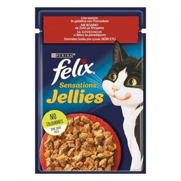 Felix Sensations Taze Jöle İçerisinde Domates Soslu Sığır Etli Yetişkin Konserve Kedi MamasıFelix Sensations Taze Jöle İçerisinde Domates Soslu Sığır Etli Yetişkin Konserve Kedi Maması Favorilere Ekle  Kredi Kartına Taksit İmkanı  %100 Orijinal Ürün Sizi 