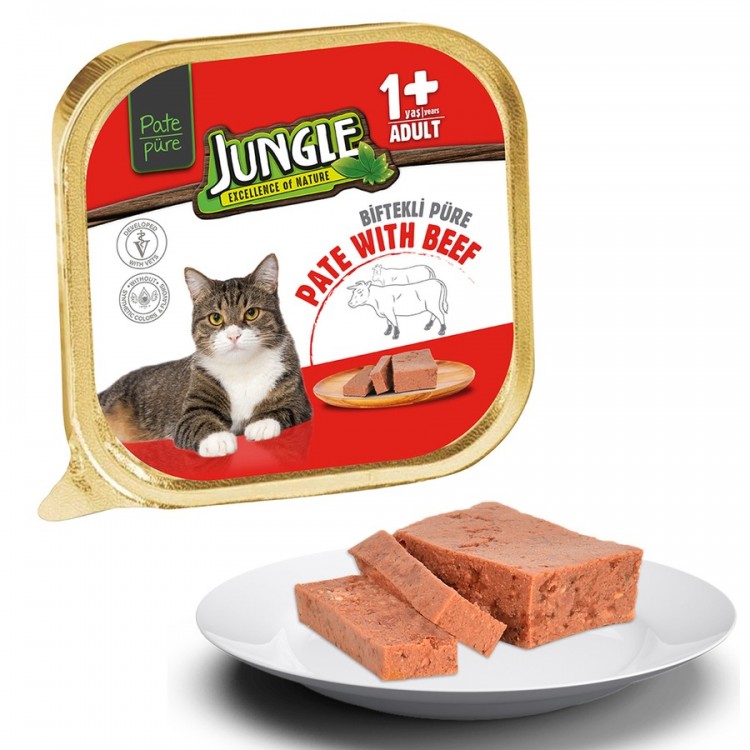 Jungle Kedi 100g Dana Etli Ezme/Pate Mama