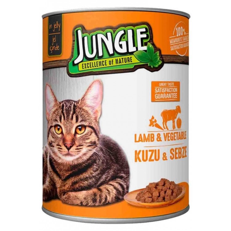 Jungle Kuzu Etli Sebzeli Kedi Konservesi 415gr