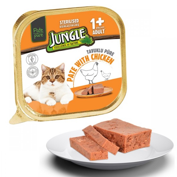 Jungle Kısır Kedi 100g Tavuklu Ezme/Pate