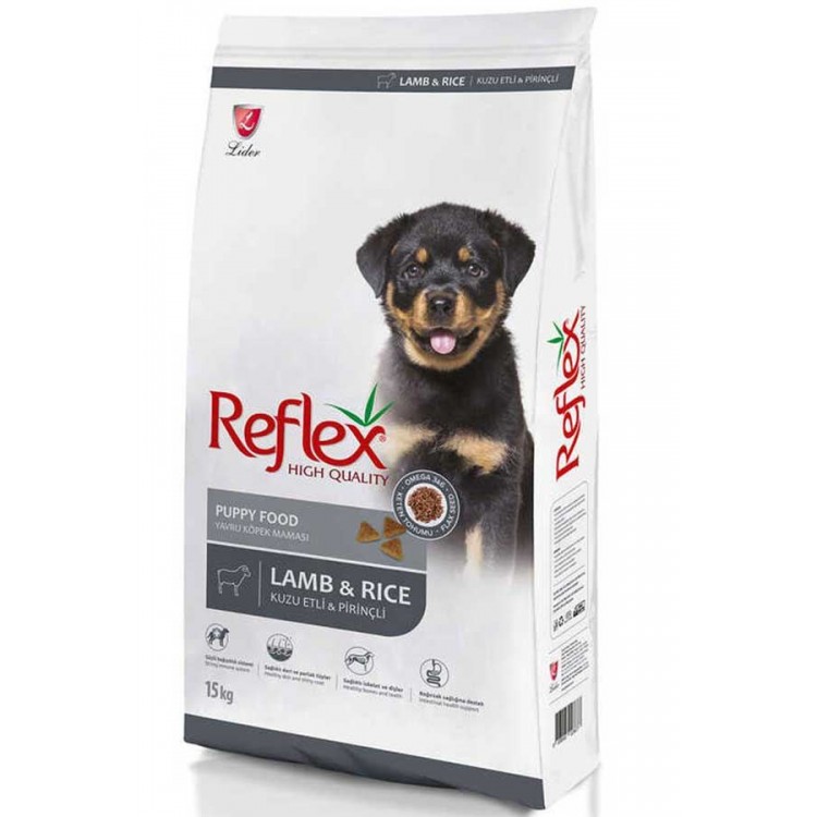 Reflex Puppy Kuzu Eti ve Pirinçli Yavru Köpek Maması 15kg