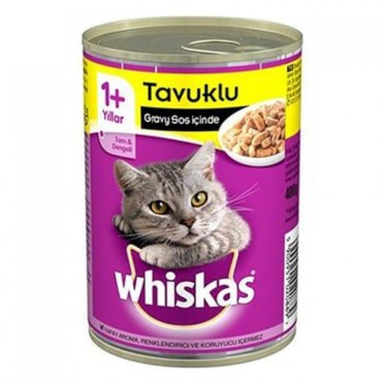 Whiskas Tavuklu Yetişkin Konserve Kedi Maması 400gr