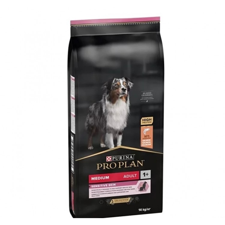 Pro Plan Medium Sensitive Skin Somonlu Yetişkin Köpek Maması 14kg