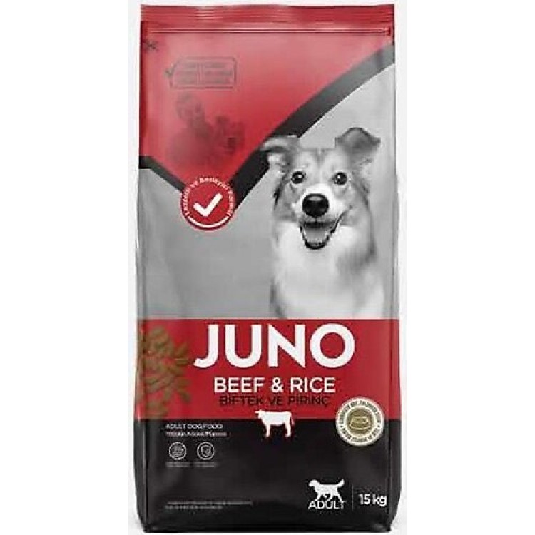 Juno Sığır Etli Yetişkin Köpek Maması (Tüm Irklar İçin) 15 Kg