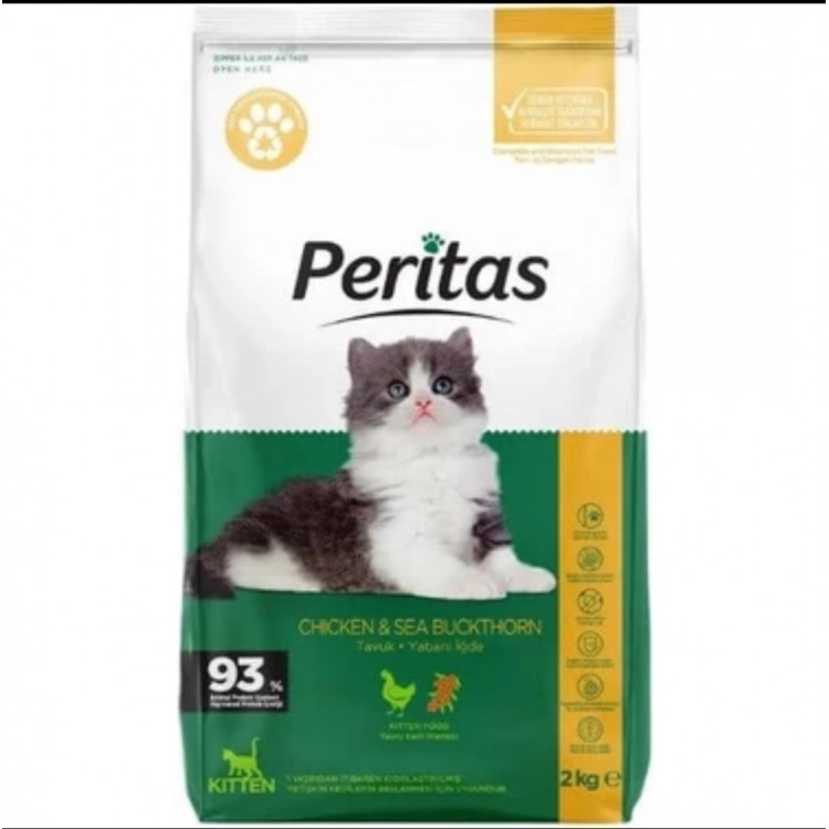 Peritas Tavuk ve Yabani Iğdeli Yavru Kedi Maması 2kg