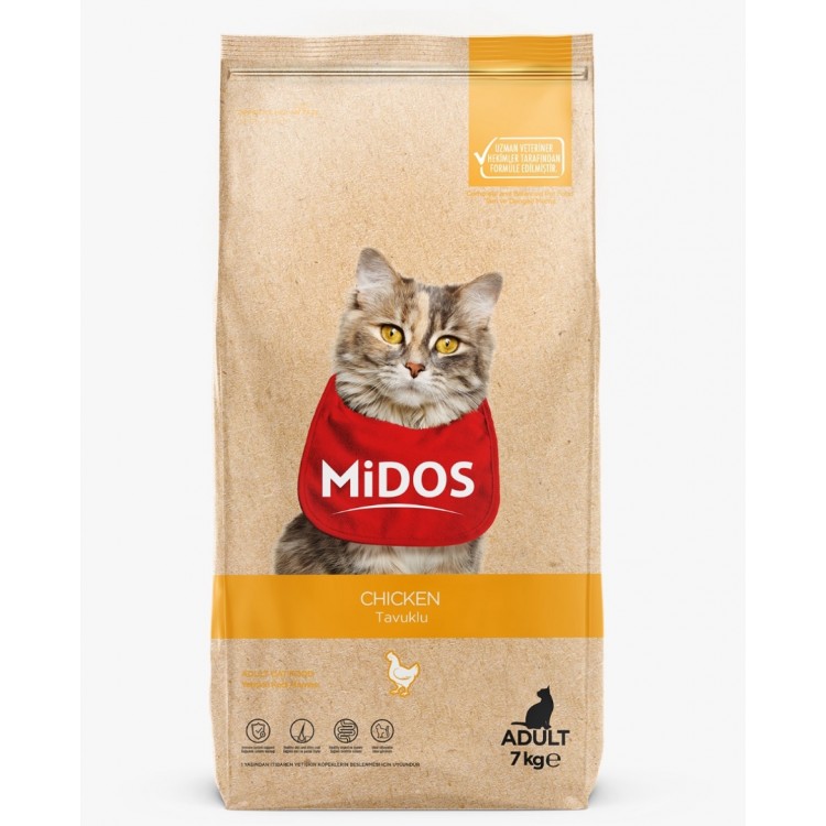 Midos Tavuklu Yetişkin Kedi Maması 15 Kg