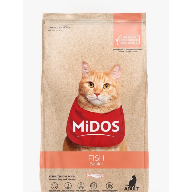 Midos Somonlu Kısırlaştırılmış Kedi Maması 15kg