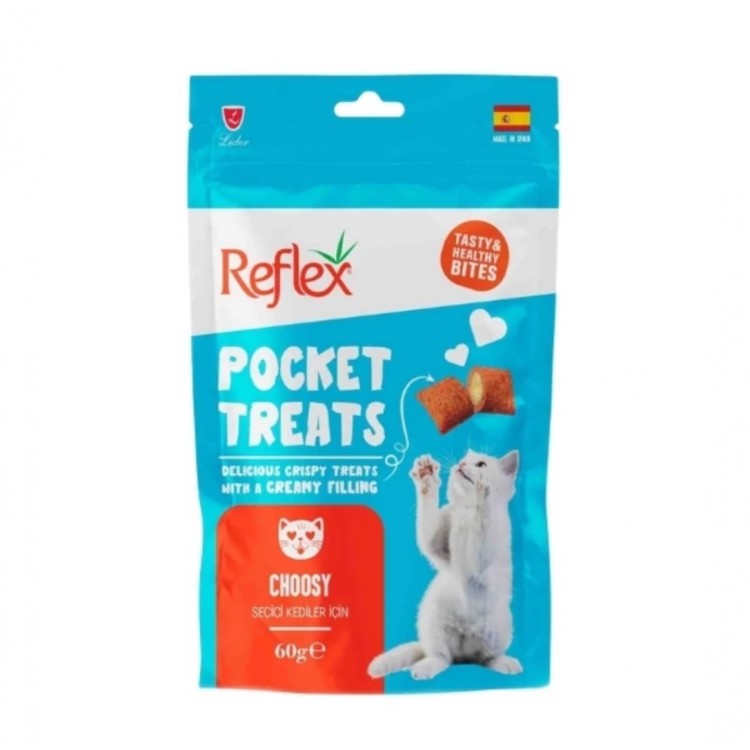 Reflex Pocket Treats Tavuklu Seçici Kediler için Kedi Ödül Maması